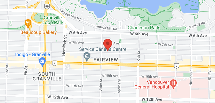 map of 1163 W 8TH AVENUE